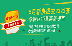 2021年孝感05月新房成交2322套