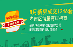 2021年孝感08月新房成交1246套